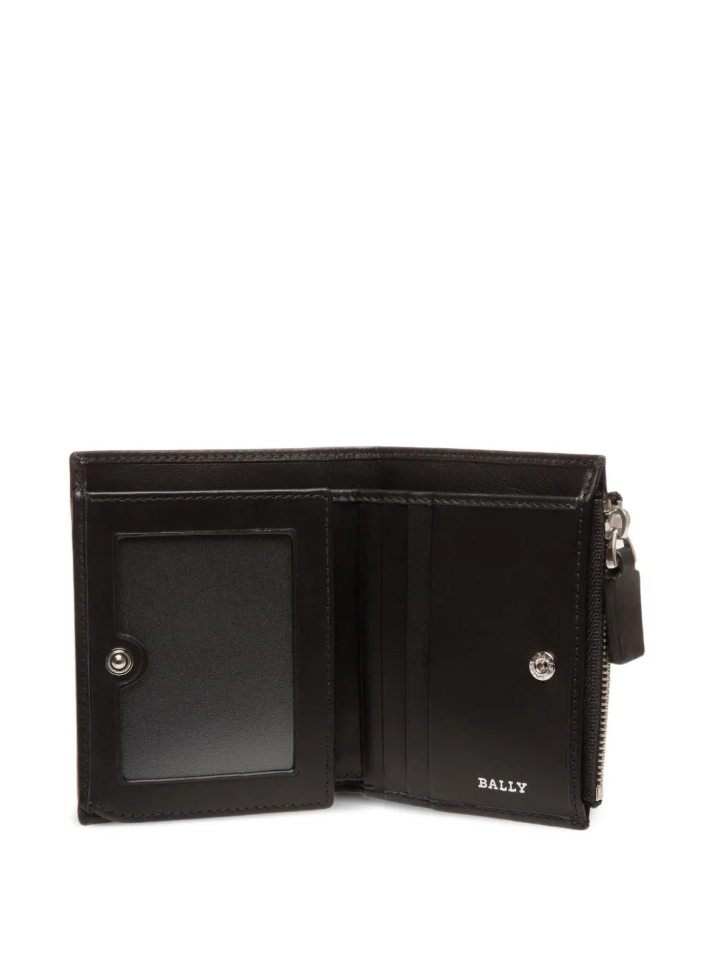 Bally Leren portemonnee met lintdetail Zwart