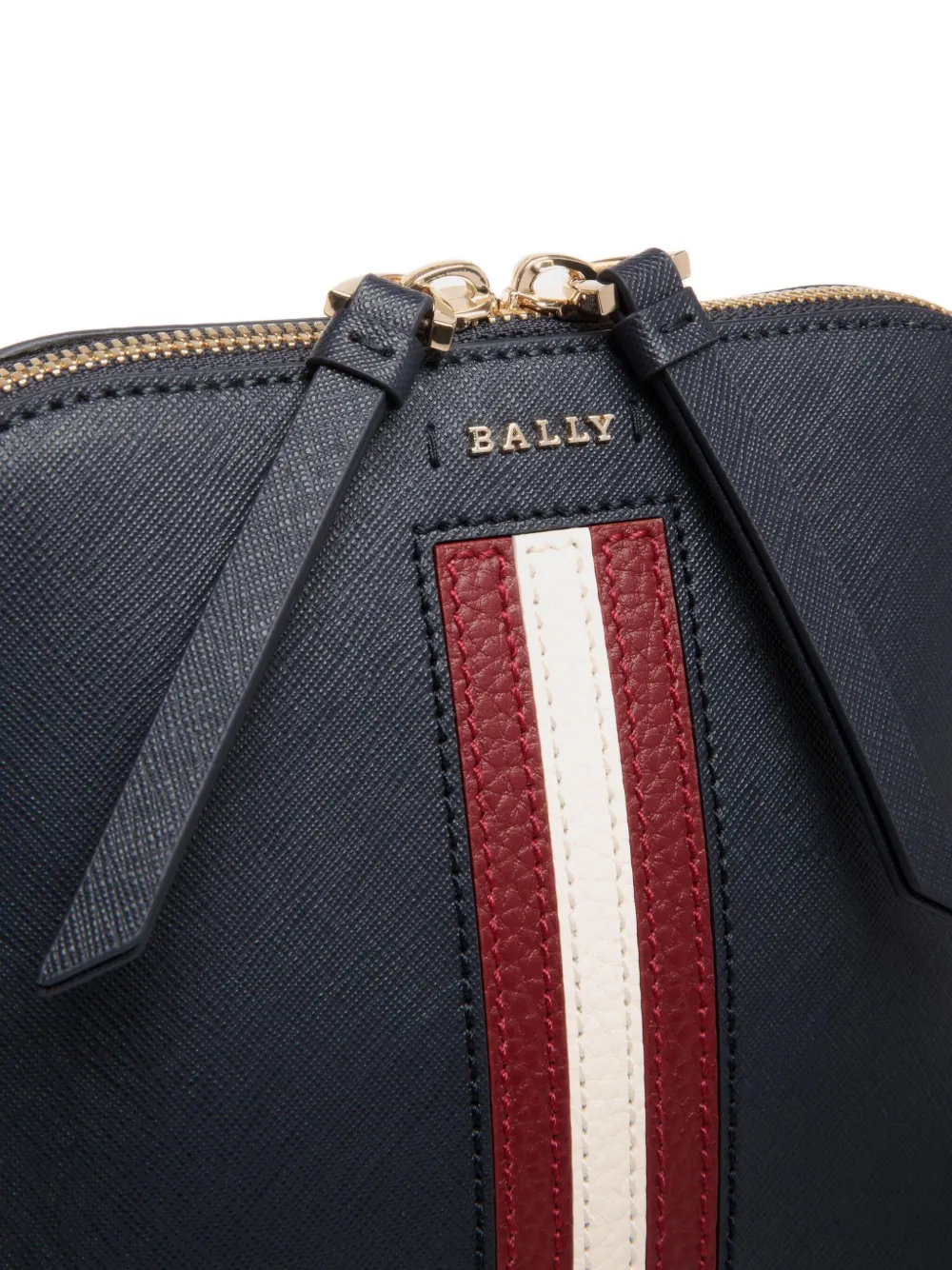 Bally Semele leren schoudertas met streepdetail Blauw