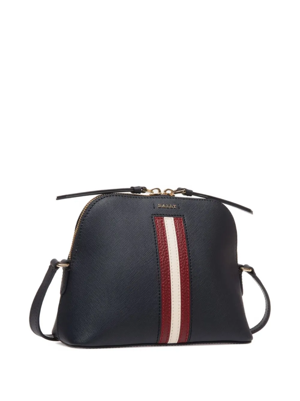 Bally Semele leren schoudertas met streepdetail Blauw