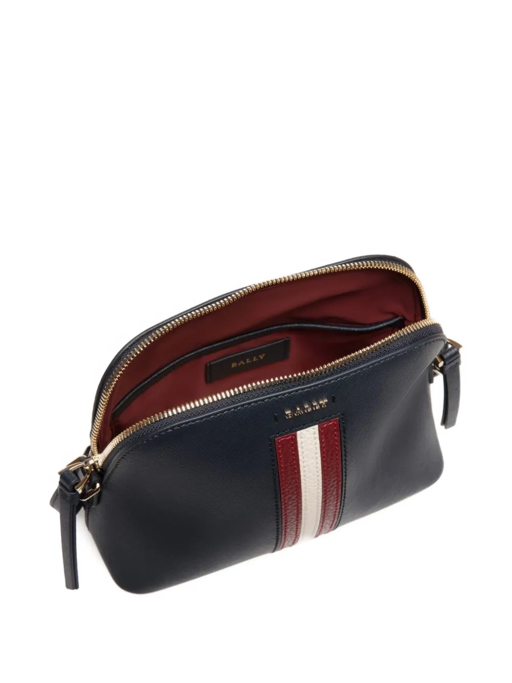 Bally Semele leren schoudertas met streepdetail Blauw