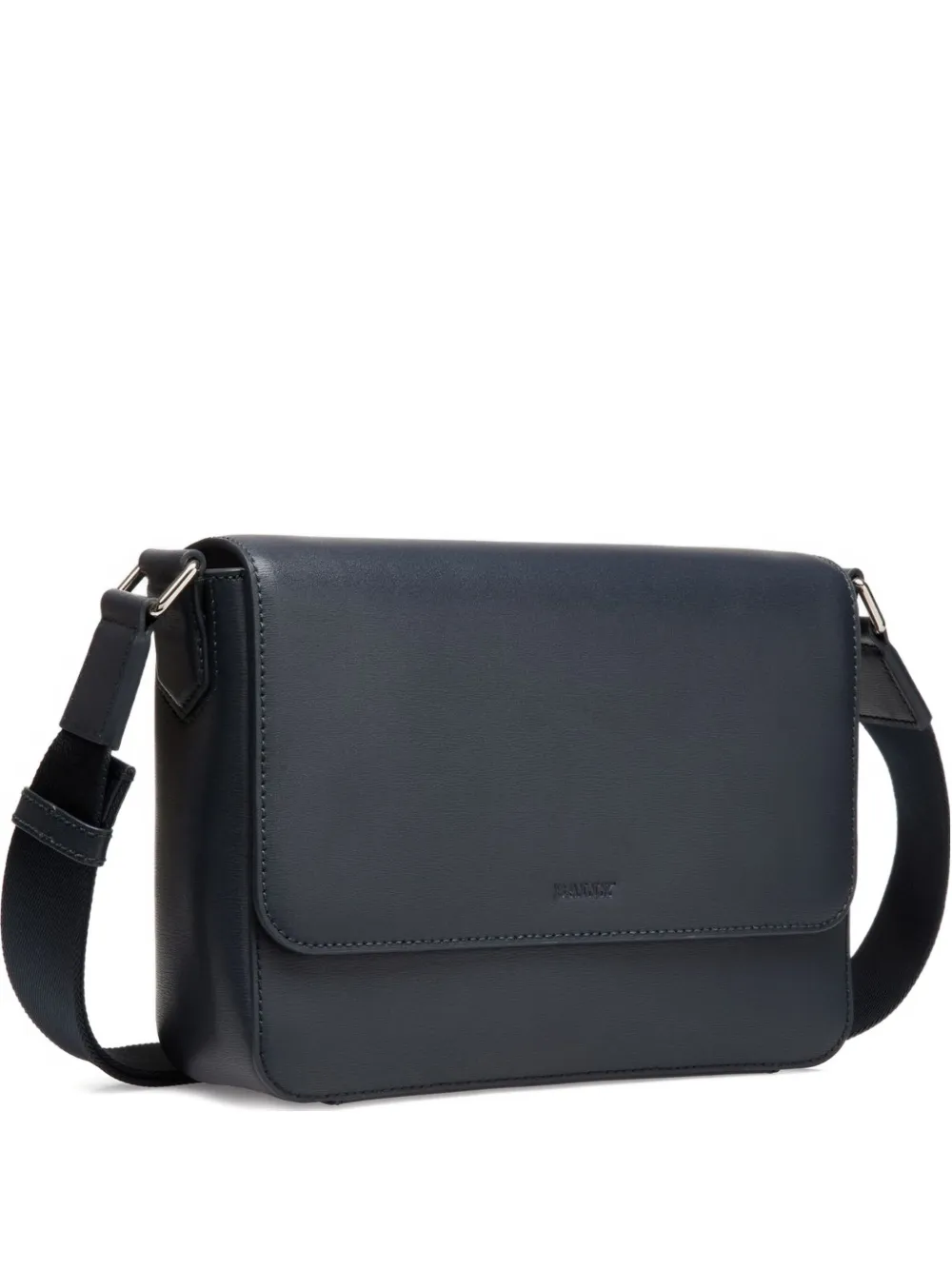 Bally Leren messengertas Blauw