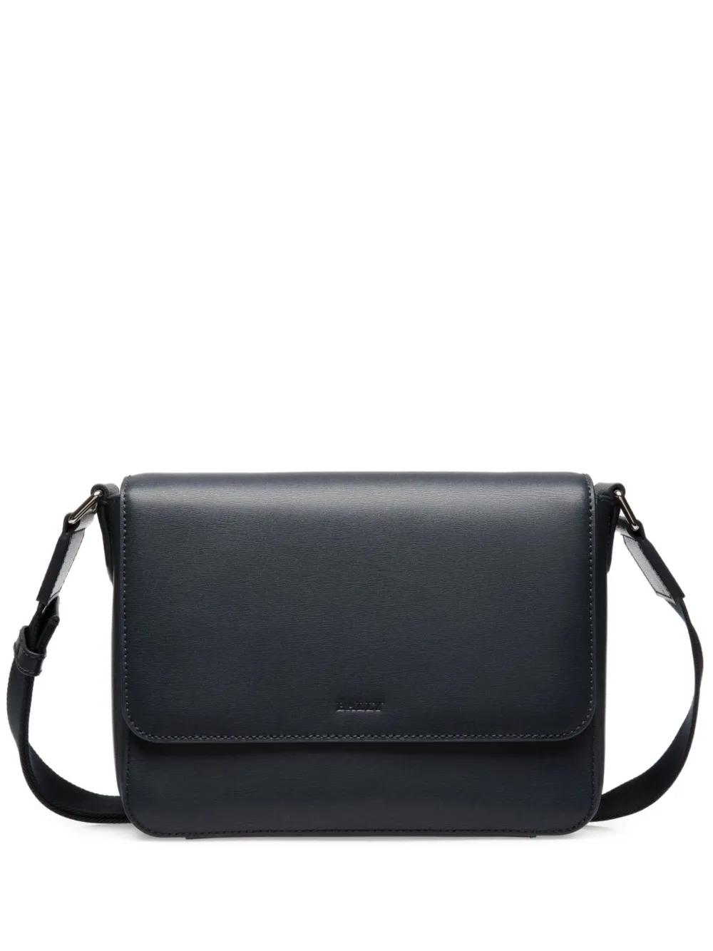 Bally Leren messengertas Blauw