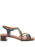 Chie Mihara 40mm Fedan leather snake-effect sandals - Brown