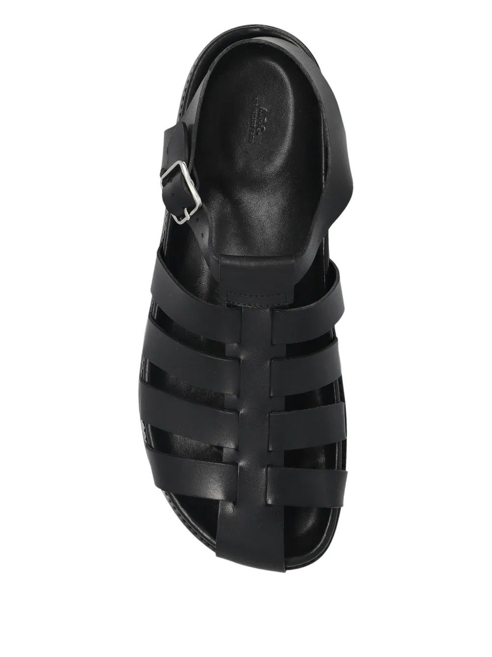 A.P.C. Fisherman H leather sandals Zwart