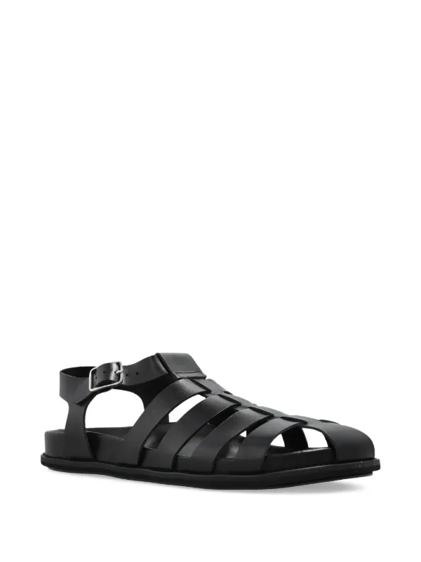 関税送料込Church's Leather Sandals NW CHURCH´S shoes Dover EX0001 crossed sandals Black calf