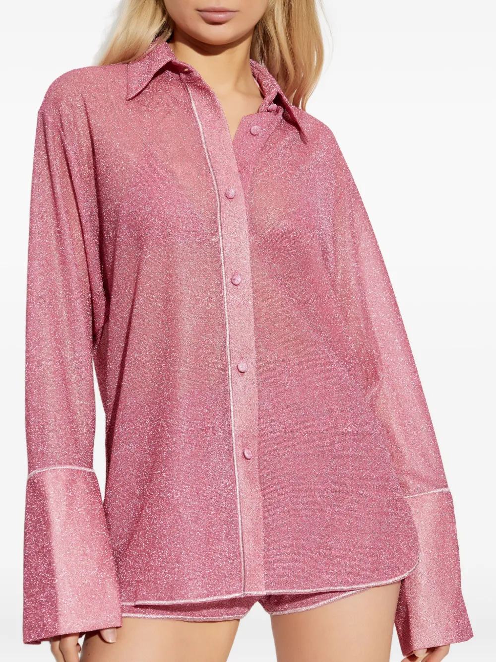 Oséree Oseree button-cuff shirt Roze