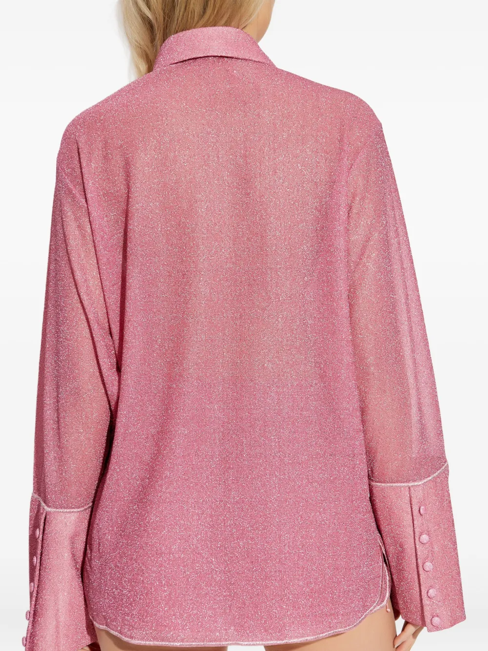 Oséree Oseree button-cuff shirt Roze