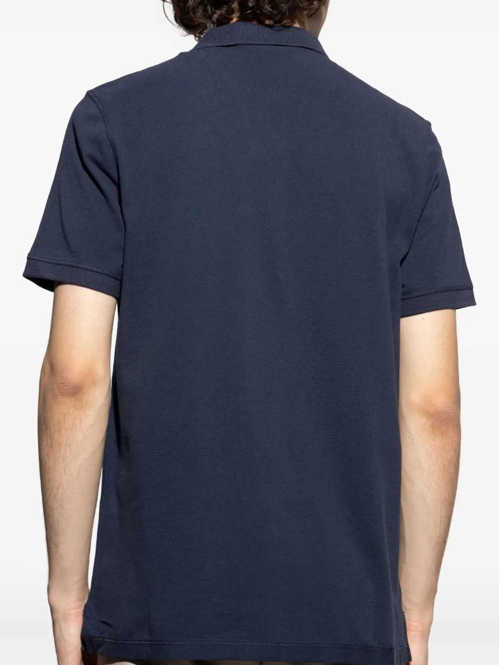 AllSaints Reform organic cotton polo shirt Blauw