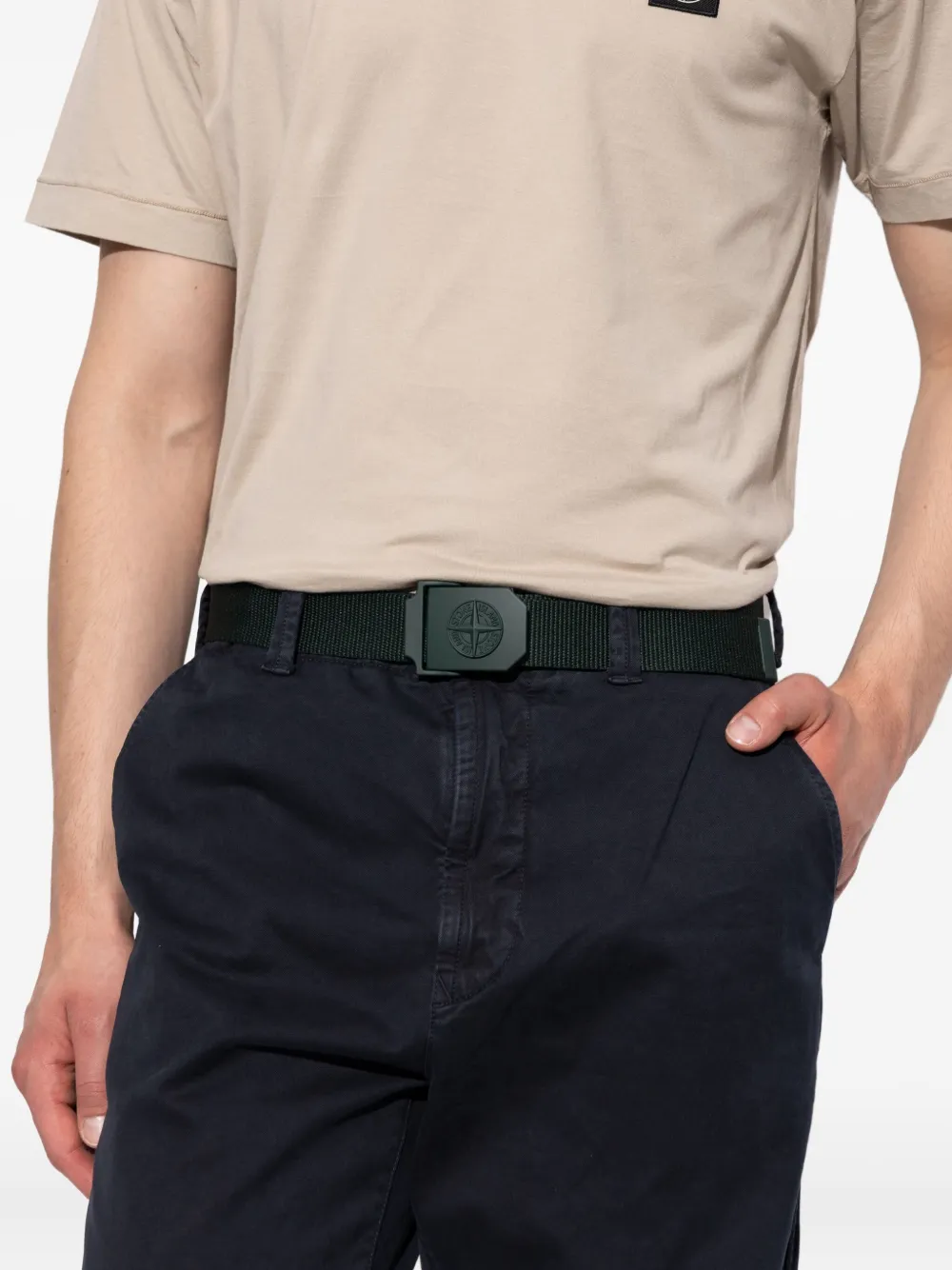 Stone Island Gespriem met Compass-logo Groen