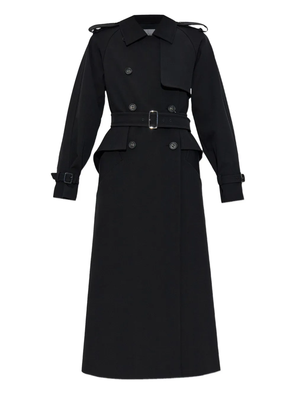 Max Mara Flavio belted peplum trench coat | Black | Image 1