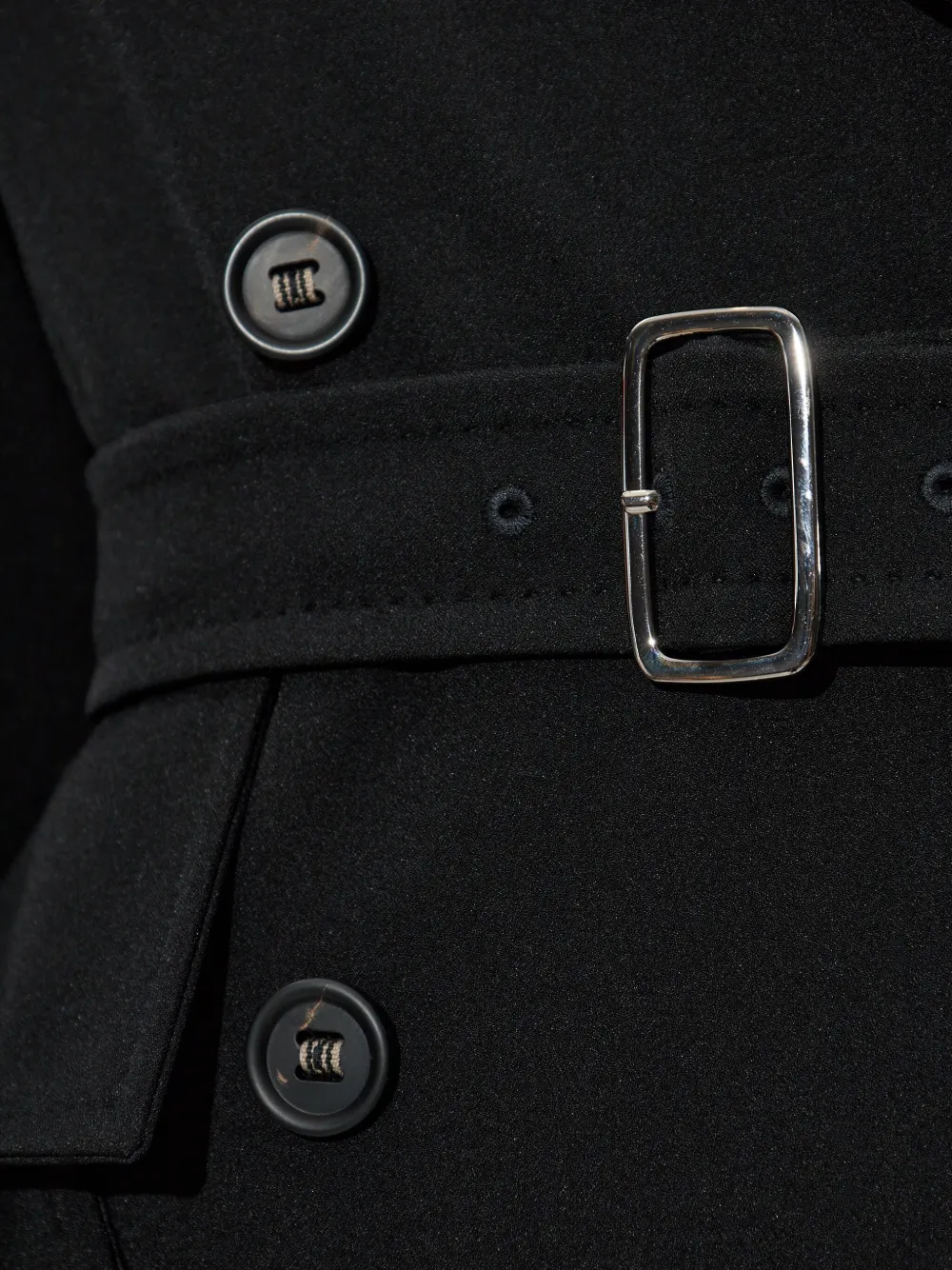 Max Mara Flavio trenchcoat met ceintuur en peplum-stijl Zwart