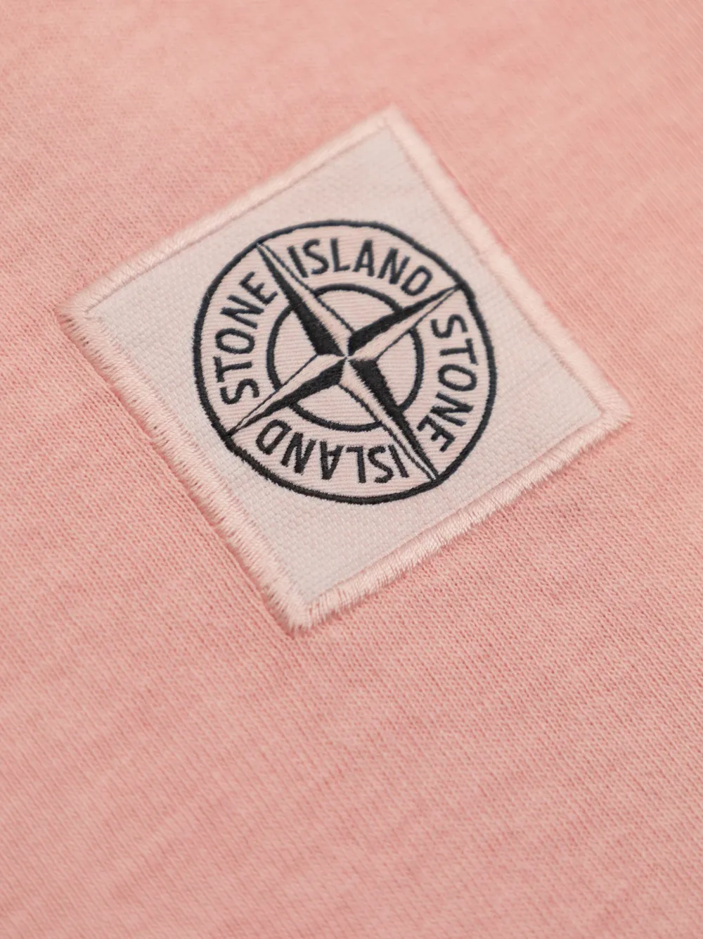Stone Island Junior logo-patch T-shirt Roze