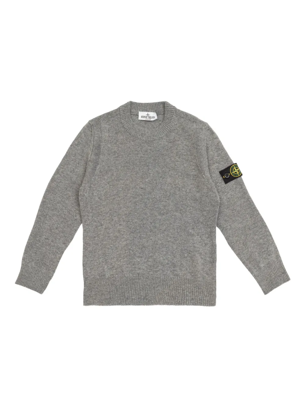 Stone Island Junior Compass-badge sweater Grijs