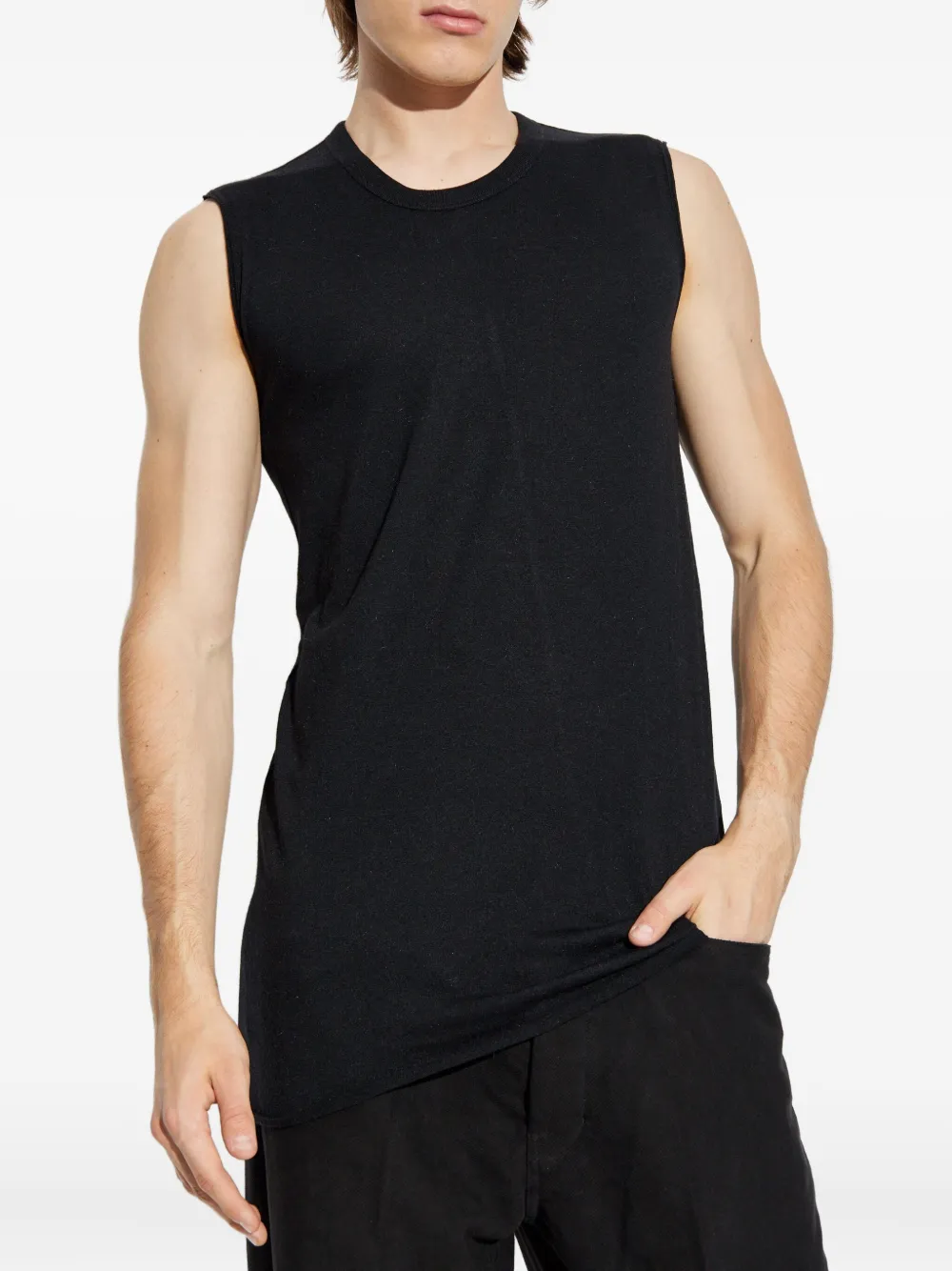 Rick Owens Mouwloze top Zwart