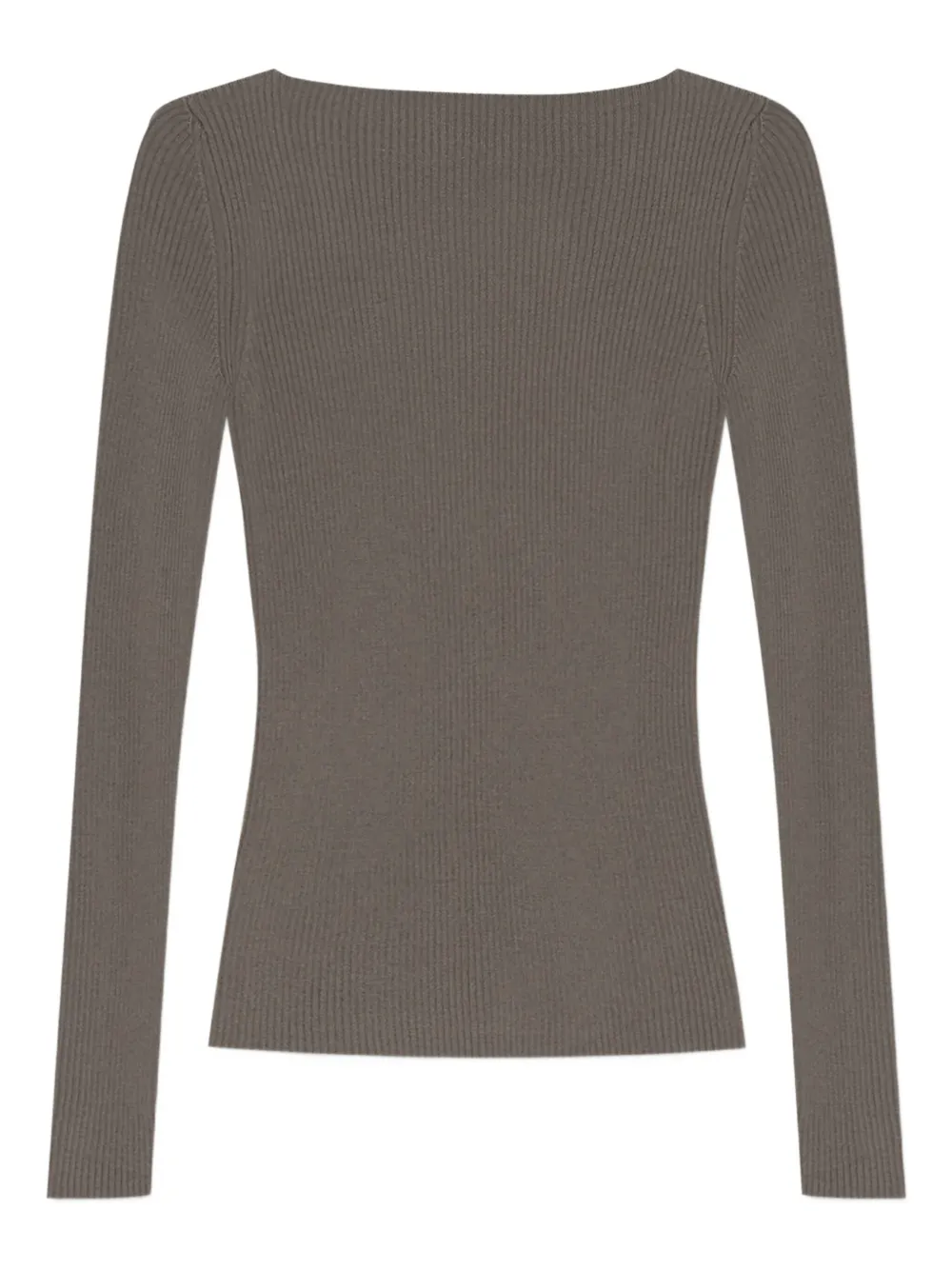 Rick Owens Geribbelde trui met open rug Beige