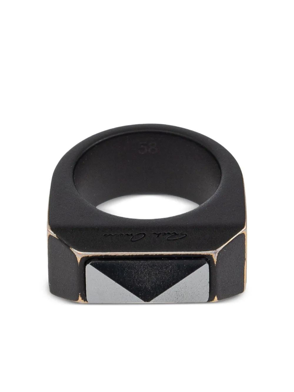 Rick Owens geometric ring | Black | Image 1