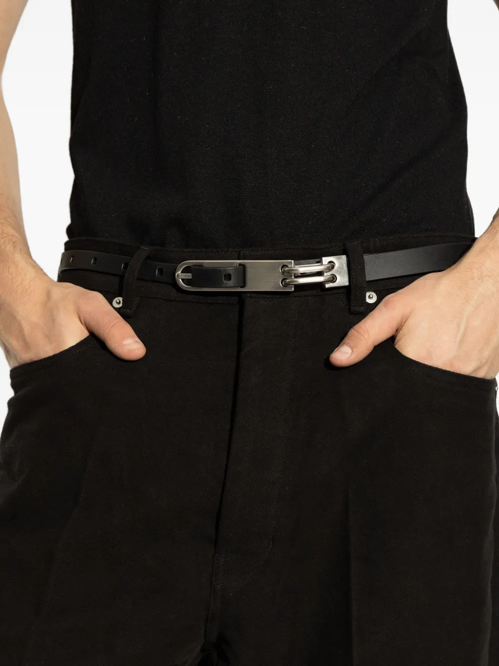 Rick Owens ^ leren riem Zwart