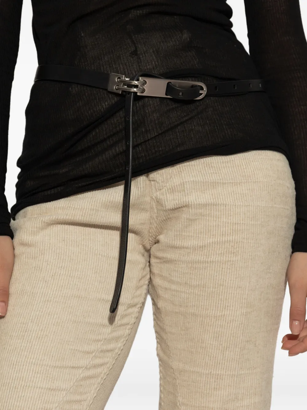 Rick Owens ^ leren riem Zwart