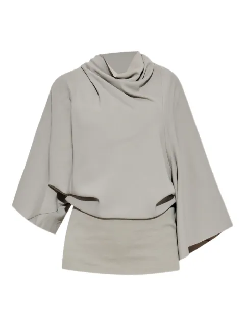Rick Owens draped cowl-neck top