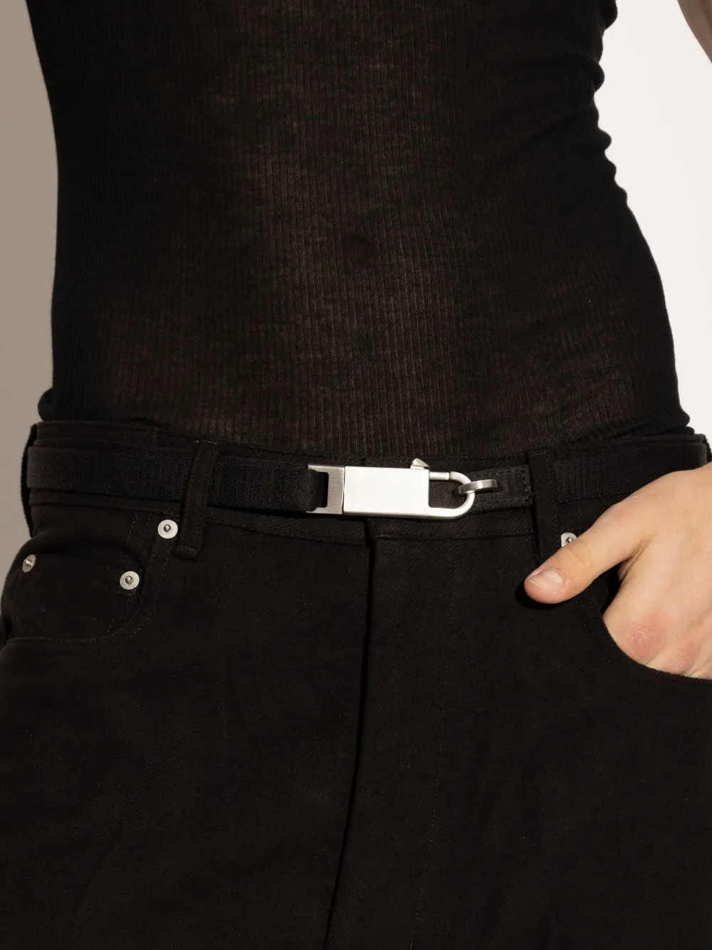 Rick Owens Katoenen riem Zwart