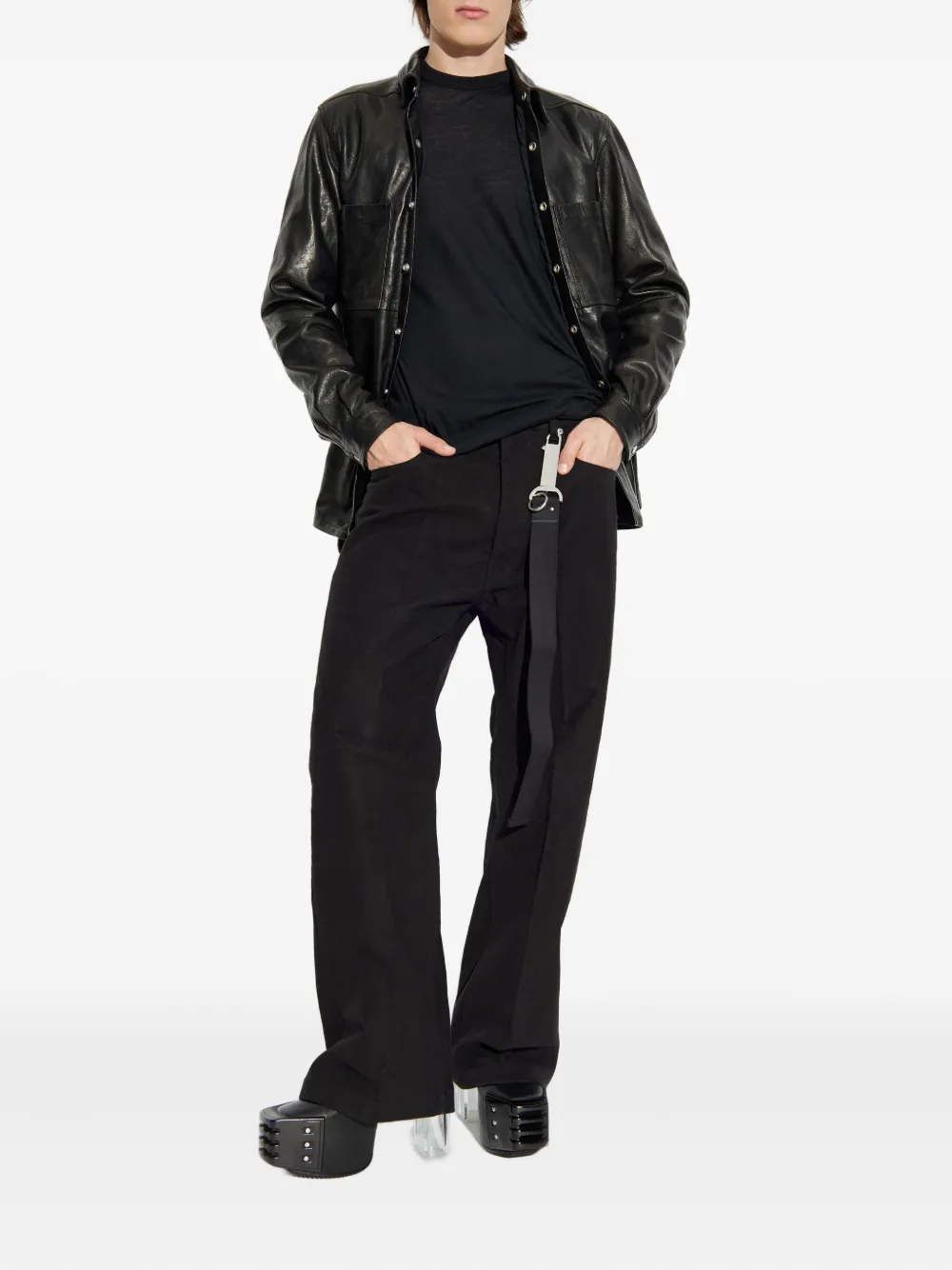 Rick Owens Overhemd met klepzak en knoopsluiting Zwart