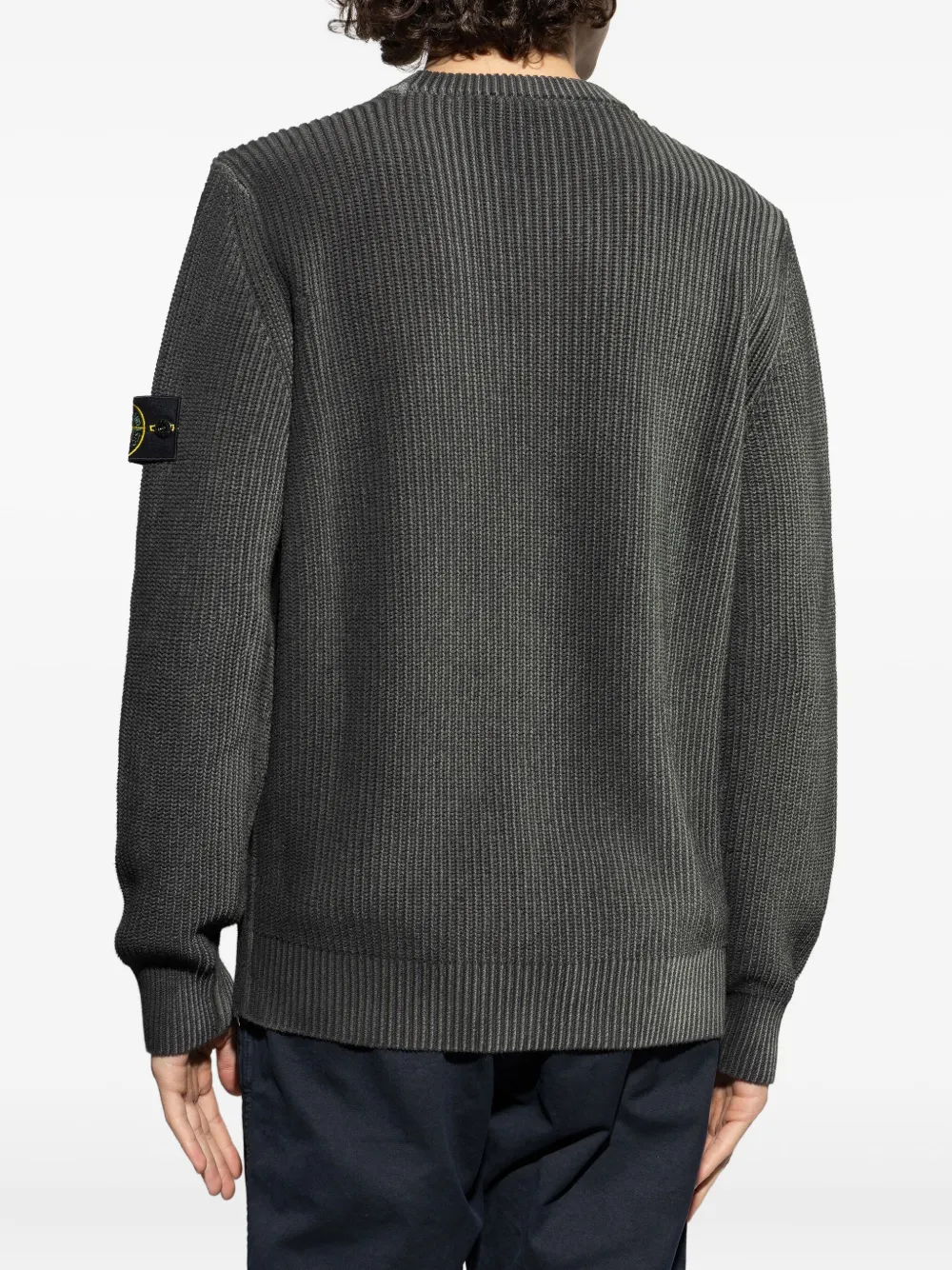 Stone Island logo-patch sweater Grijs
