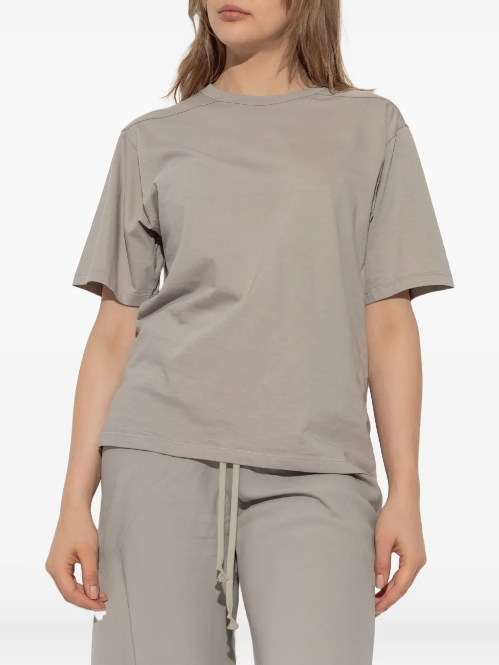 Rick Owens short-sleeve cotton T-shirt Beige