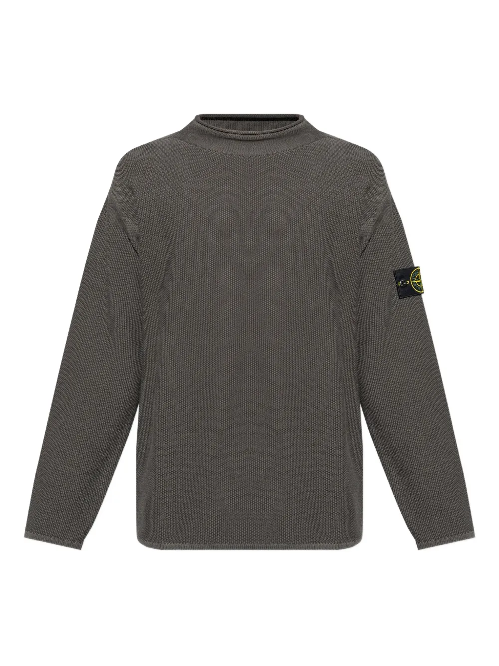 Stone Island Compass-badge knitted sweater Grijs
