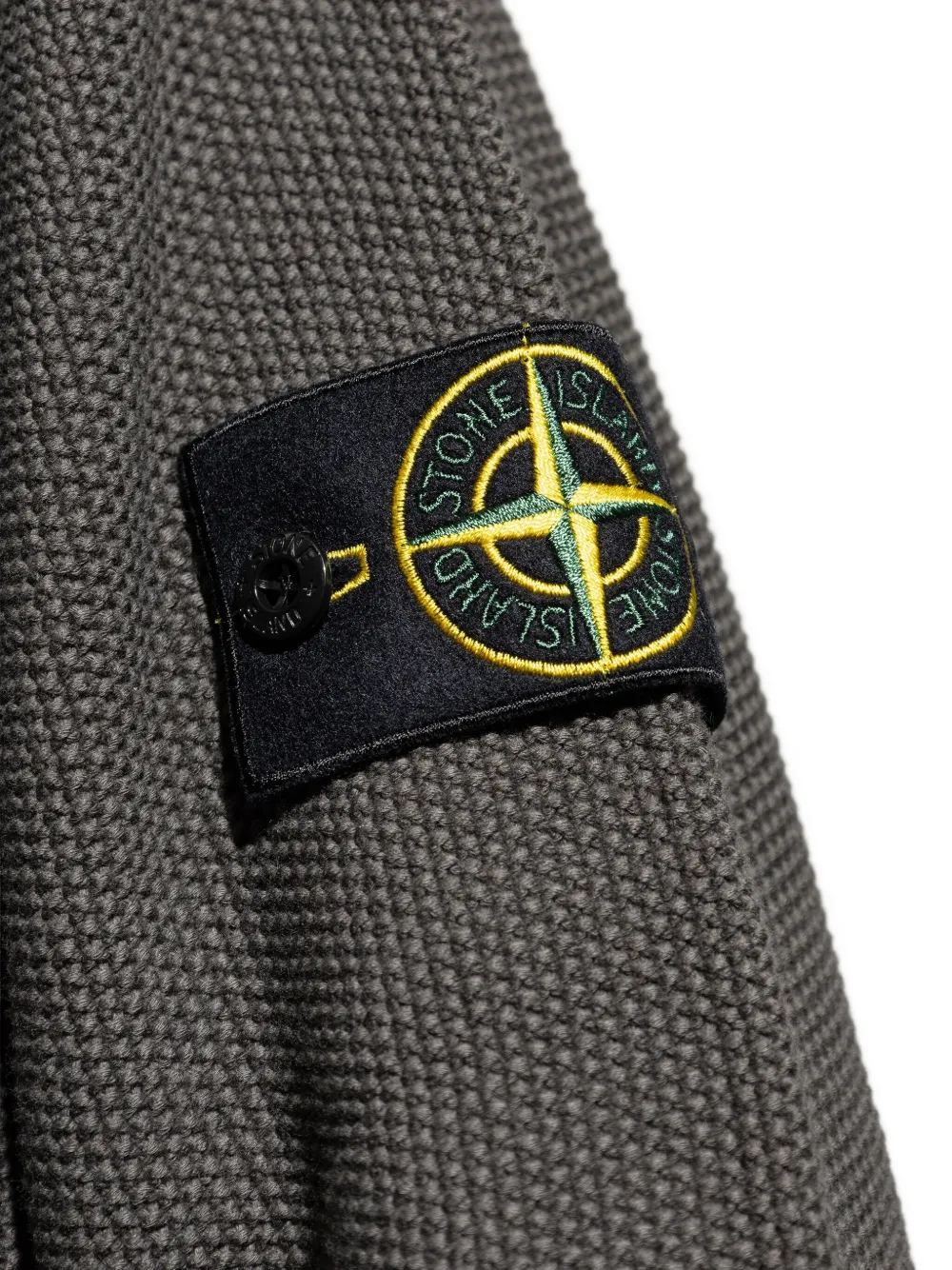 Stone Island Compass-badge knitted sweater Grijs