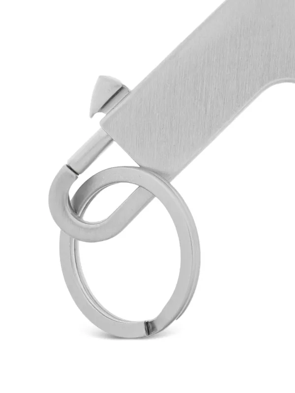 Rick Owens シルバーキーリング Rick Owens Brushed Keyring | Silver | FARFETCH