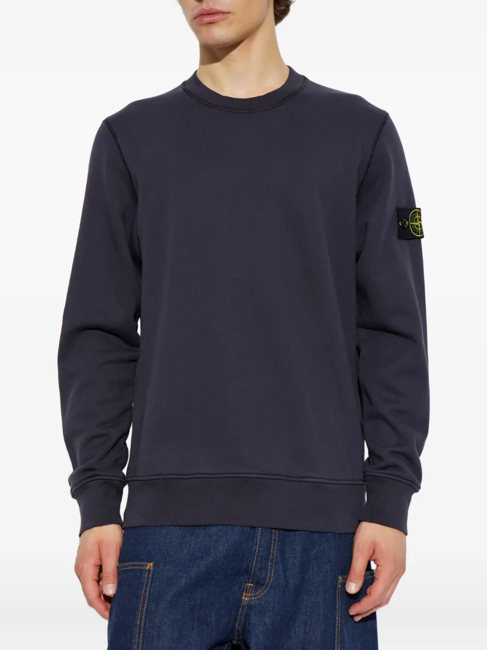 Stone Island Compass-patch sweatshirt Blauw