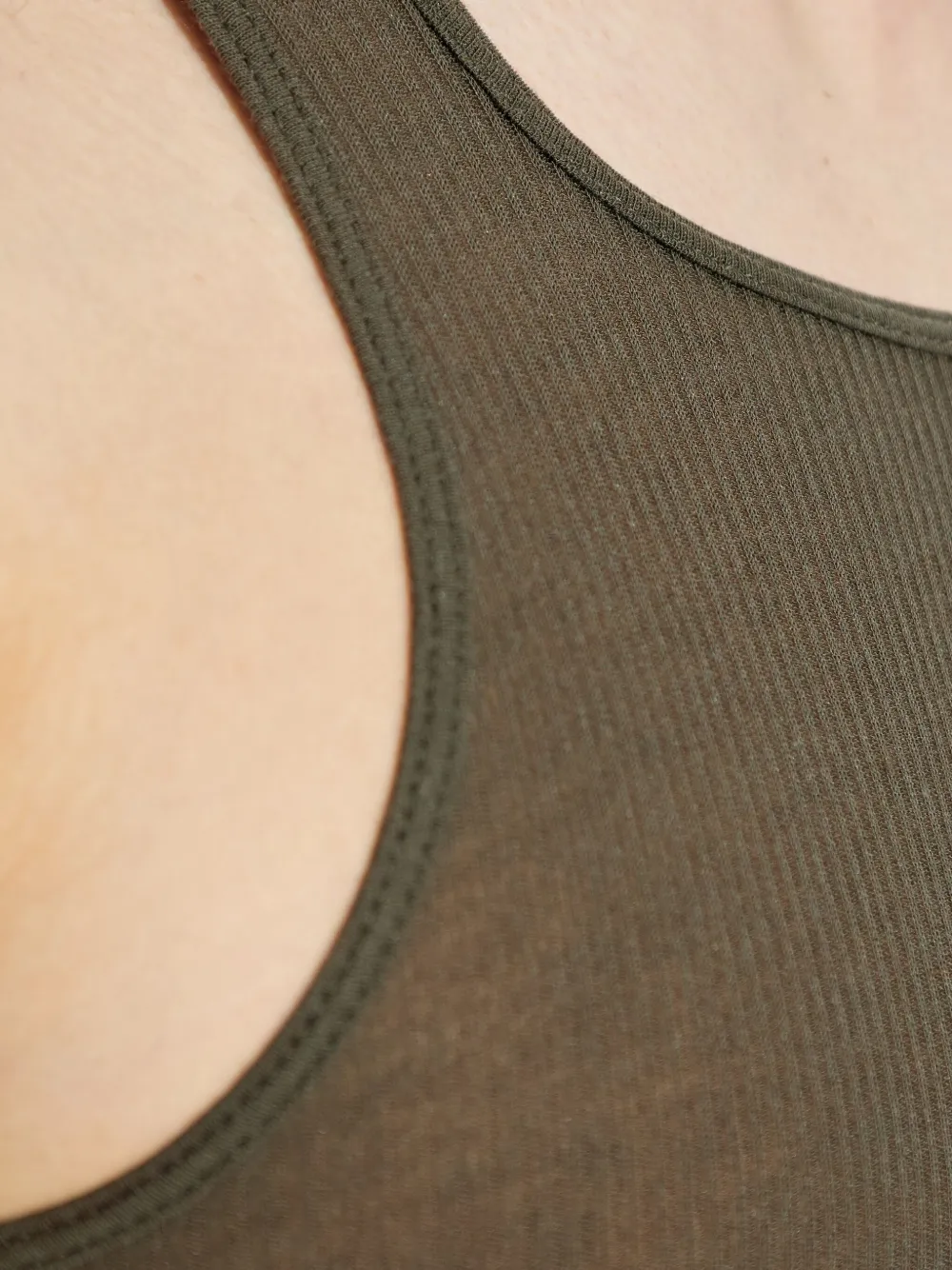 Rick Owens Geribbelde tanktop Groen