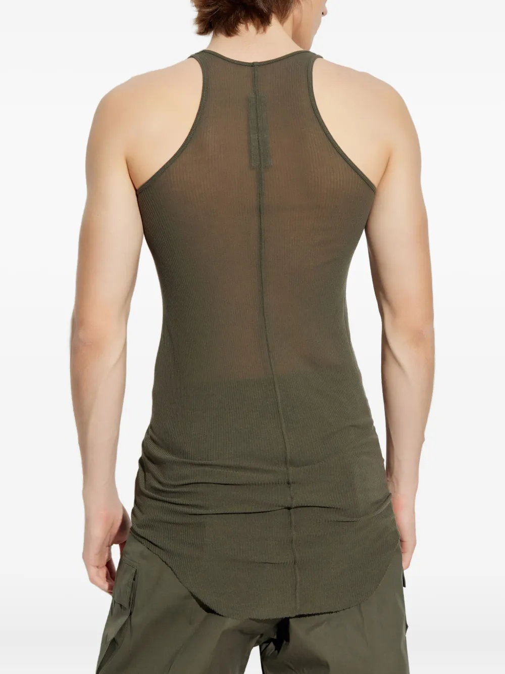 Rick Owens Geribbelde tanktop Groen