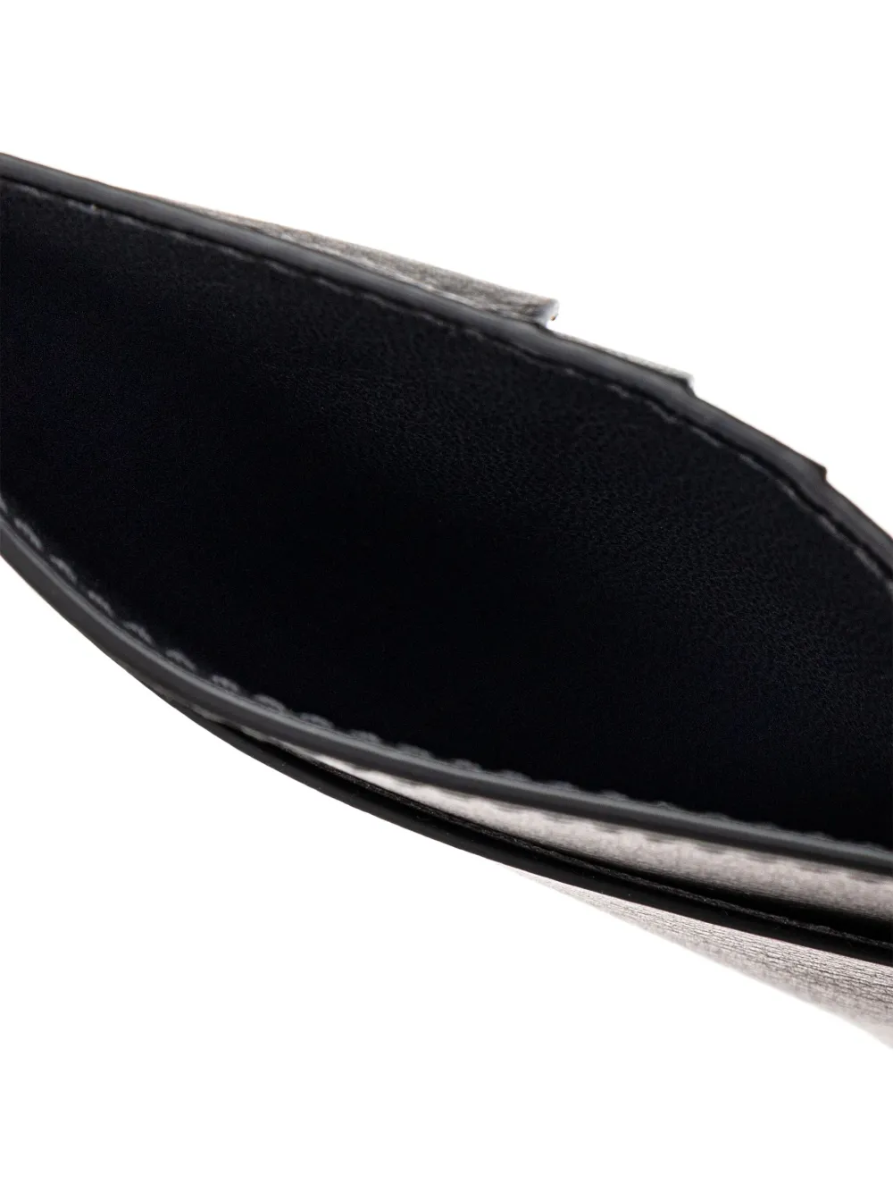 Rick Owens Leren pasjeshouder met chevron detail Zwart