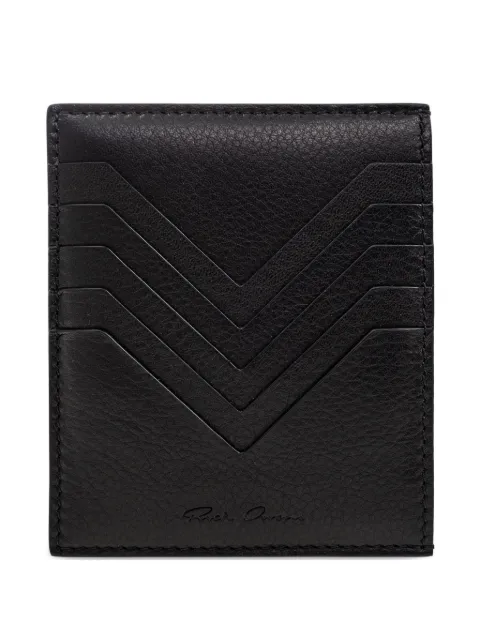 Rick Owens chevron-detail leather cardholder