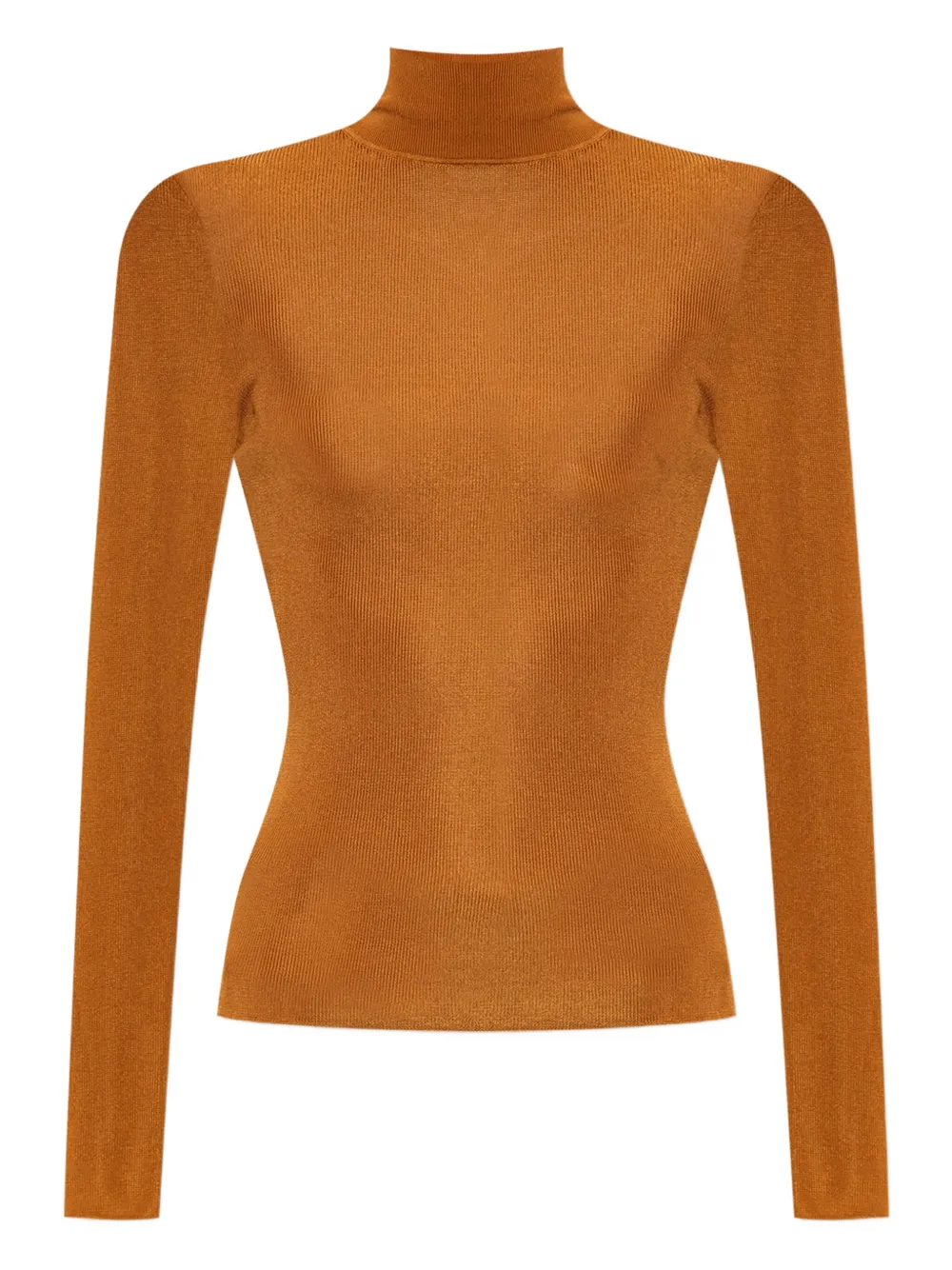 Self-Portrait ribbed high-neck top Oranje