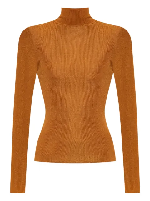 Self-Portrait ribbed high-neck top