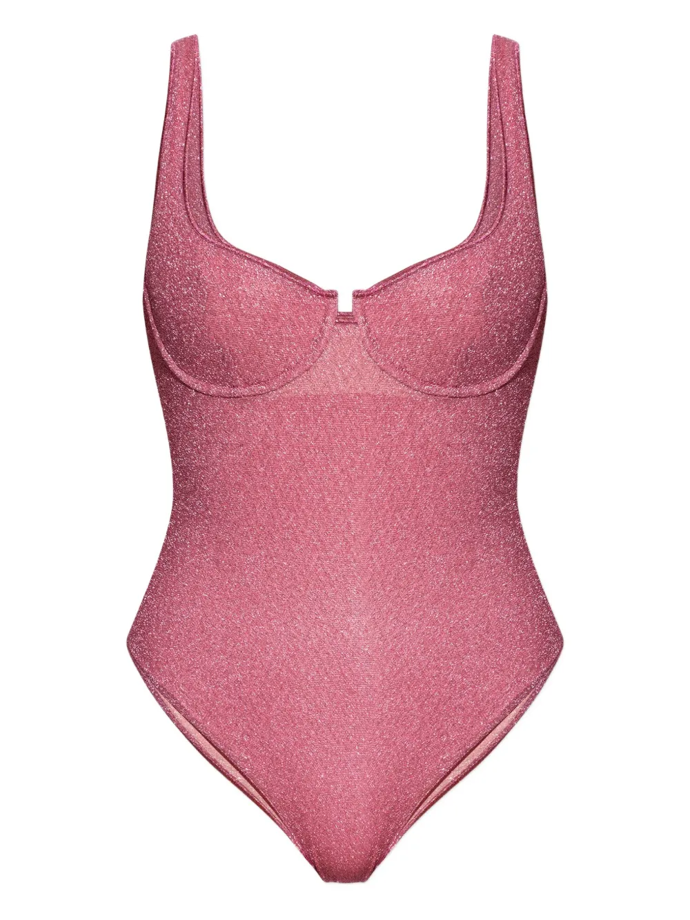 Oséree glitter underwired swimsuit Roze