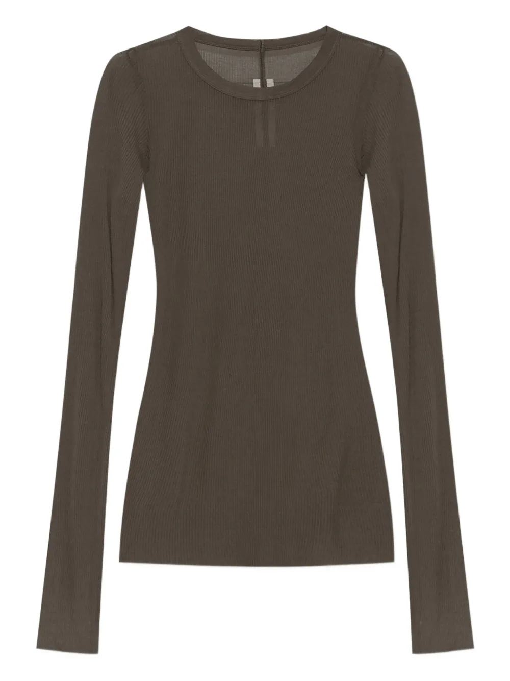 Rick Owens ribbed long-sleeve top | Neutrals | Image 1