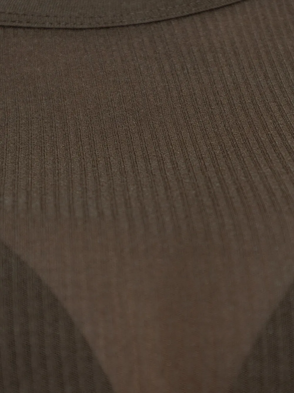Rick Owens ribbed long-sleeve top Beige
