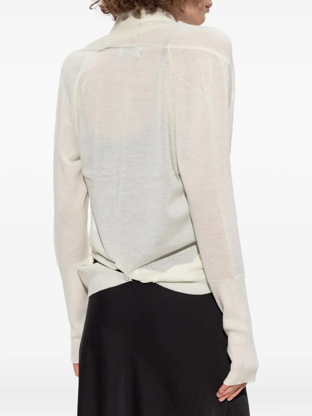 AllSaints Wollen wikkelvest Beige