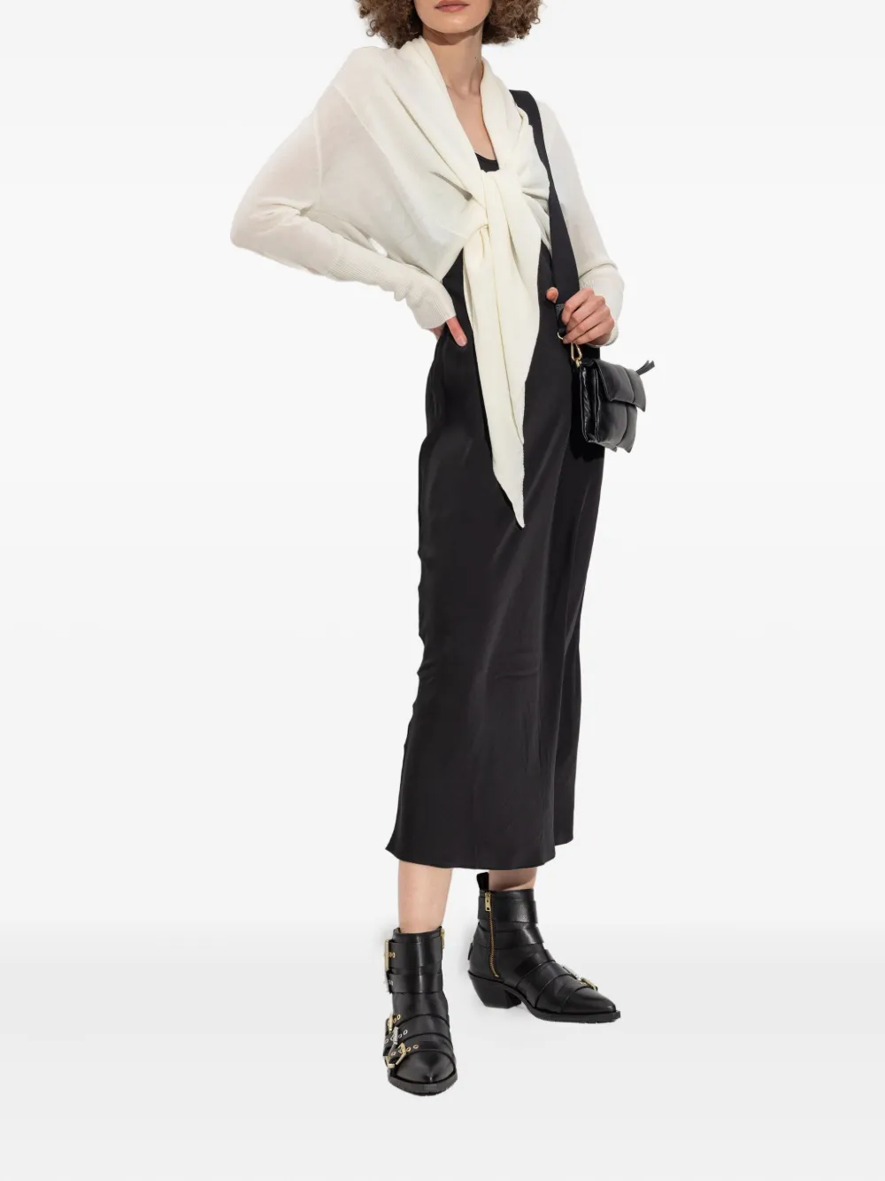 AllSaints Wollen wikkelvest Beige