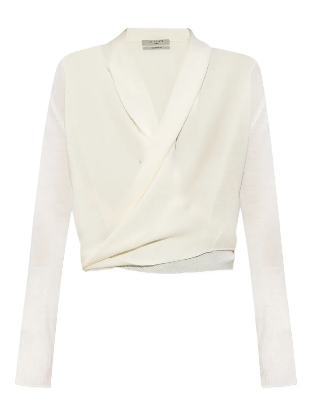 AllSaints Wollen wikkelvest Beige
