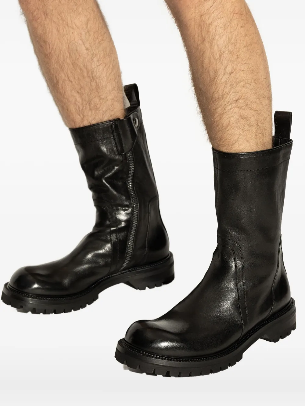 Rick Owens Concordians Army Creeper zip-fastening boots Black