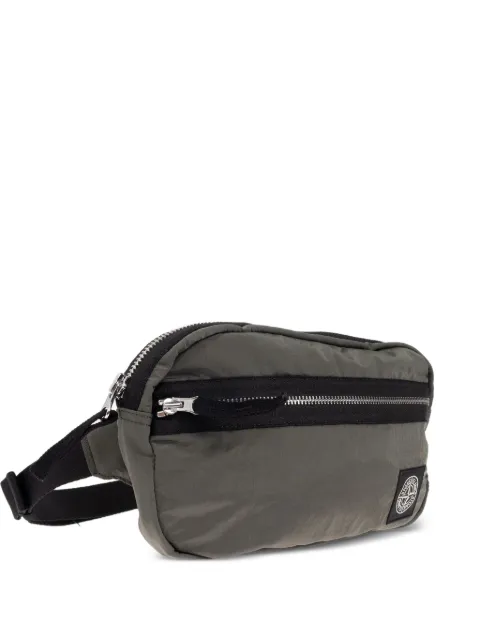 Stone Island zip-fastening logo-patch belt bag