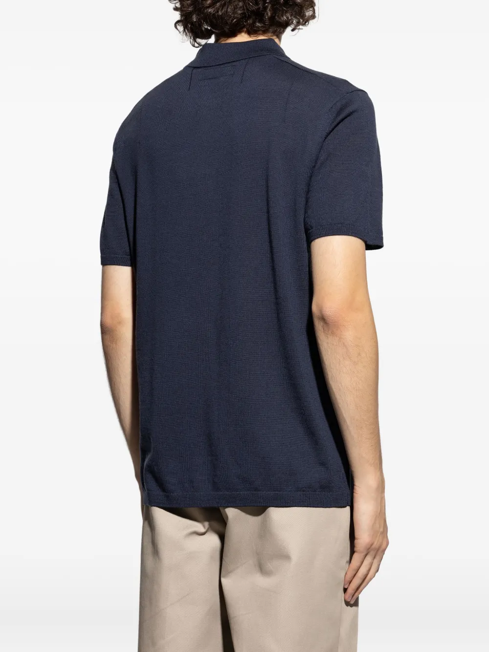 AllSaints short-sleeves logo polo shirt Blauw