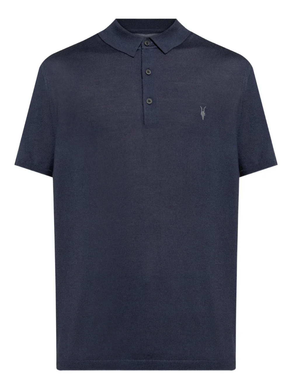 AllSaints short-sleeves logo polo shirt Blauw