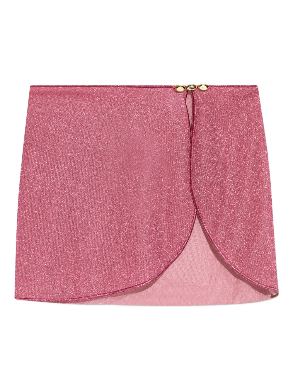Oséree glitter-embellished wrap skirt Roze