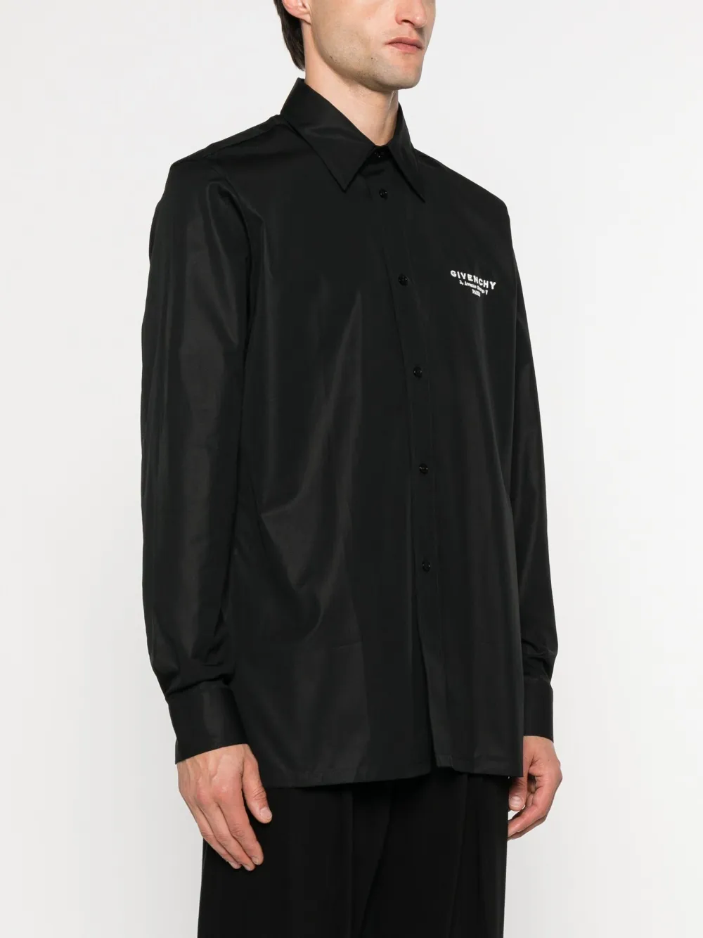 Givenchy Overhemd met geborduurd logo Zwart