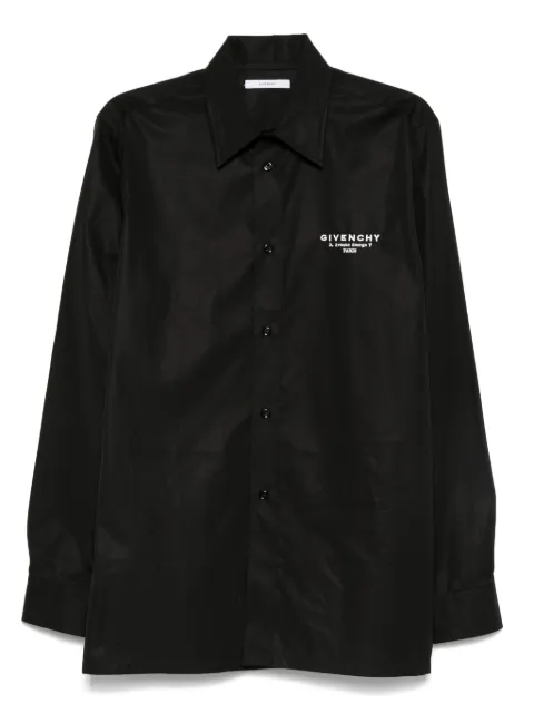 Givenchy logo-embroidered cotton shirt